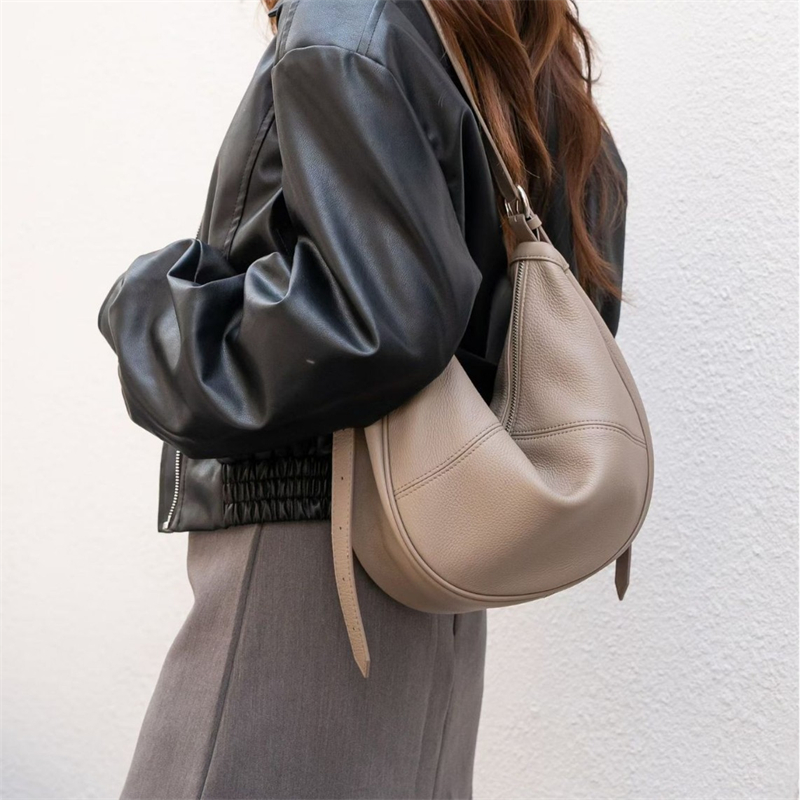 Leatherwork Wallet - BURMINSA Slouchy Genuine Leather Hobo Bags