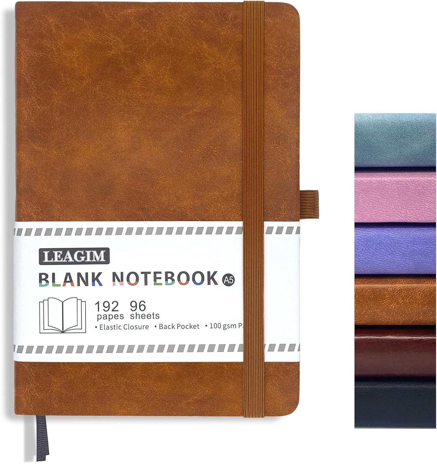 A5 Blank Journal Notebook 192  - Leather Work Notebook avaliação e preço
