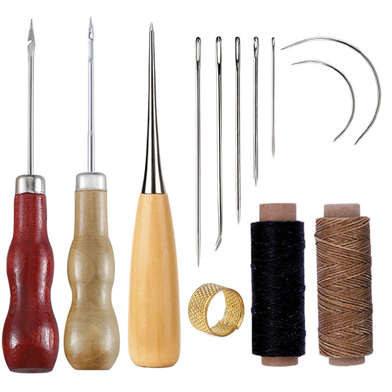 13pcs Waxed Thread Leatherwork - Leatherwork Beginner Tools avaliação e preço