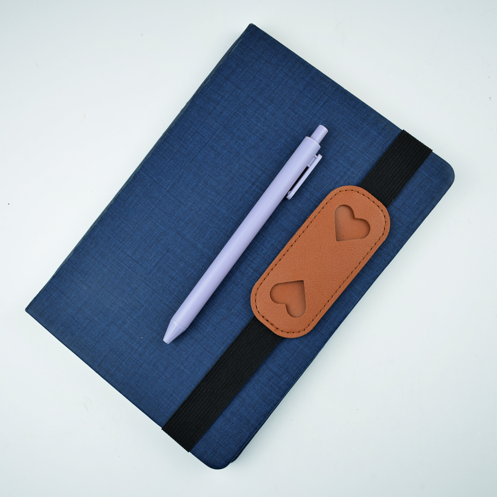 Elastic PU Leather Pen Holder  - Leather Work Notebook avaliação e preço