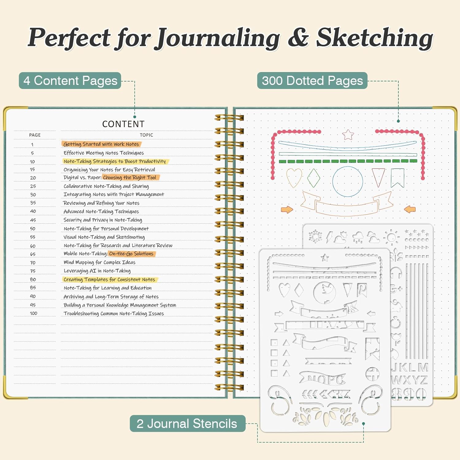A5 Dotted Journal Spiral Noteb - Leather Work Notebook avaliação e preço
