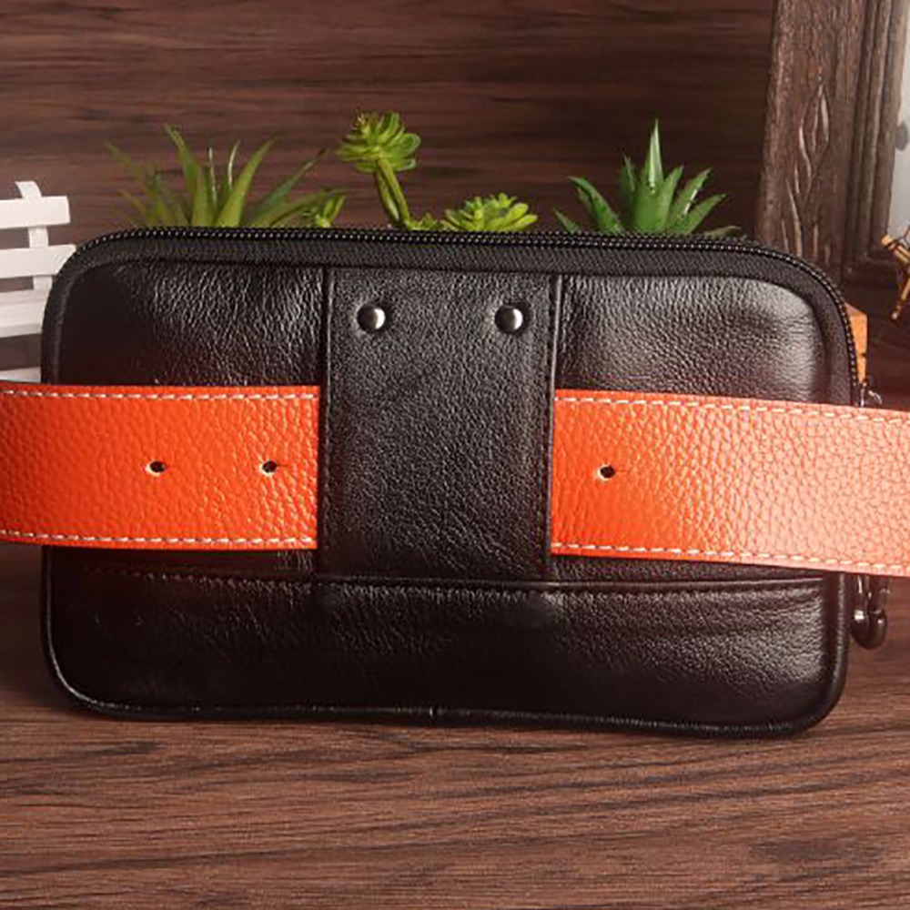 Men Clutch Waist Pack Bag Cell - Leatherwork Wallet avaliação e preço