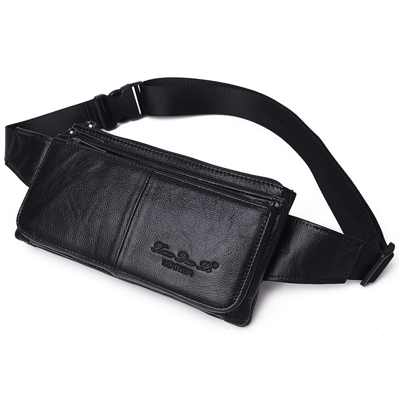 Men Waist Fanny Pack Belt Hip  - Leatherwork Wallet avaliação e preço