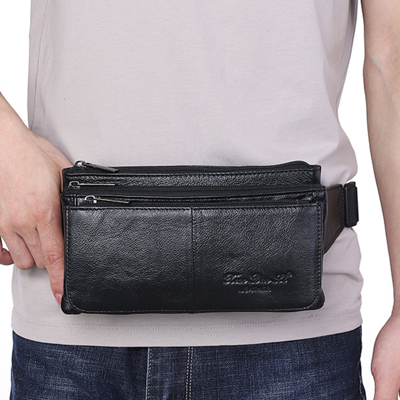 Men Waist Fanny Pack Belt Hip  - Leatherwork Wallet avaliação e preço