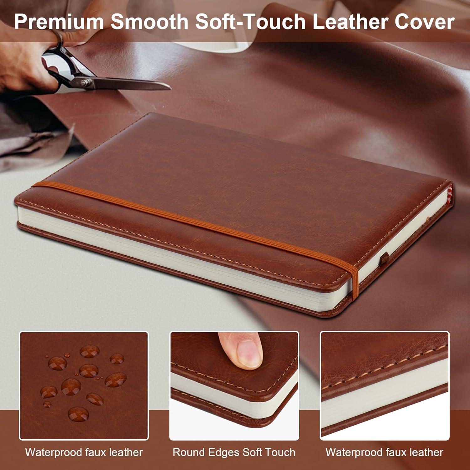 6 Pack Lined Journal Notebooks - Leather Work Notebook avaliação e preço
