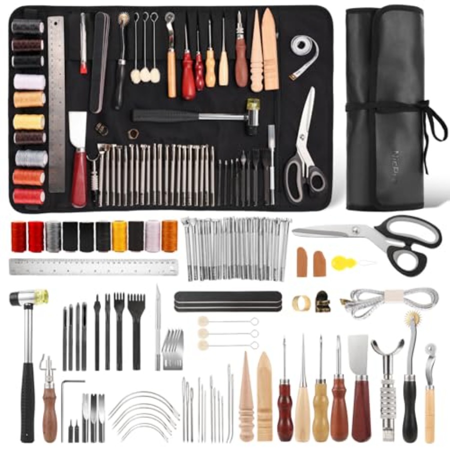 Leather Tooling Kit Leather Wo - Leatherwork Beginner Tools avaliação e preço