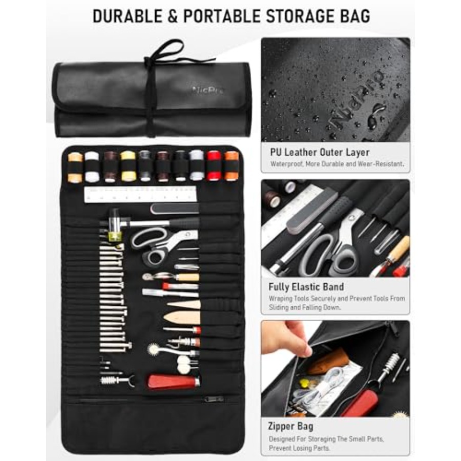 Leather Tooling Kit Leather Wo - Leatherwork Beginner Tools avaliação e preço
