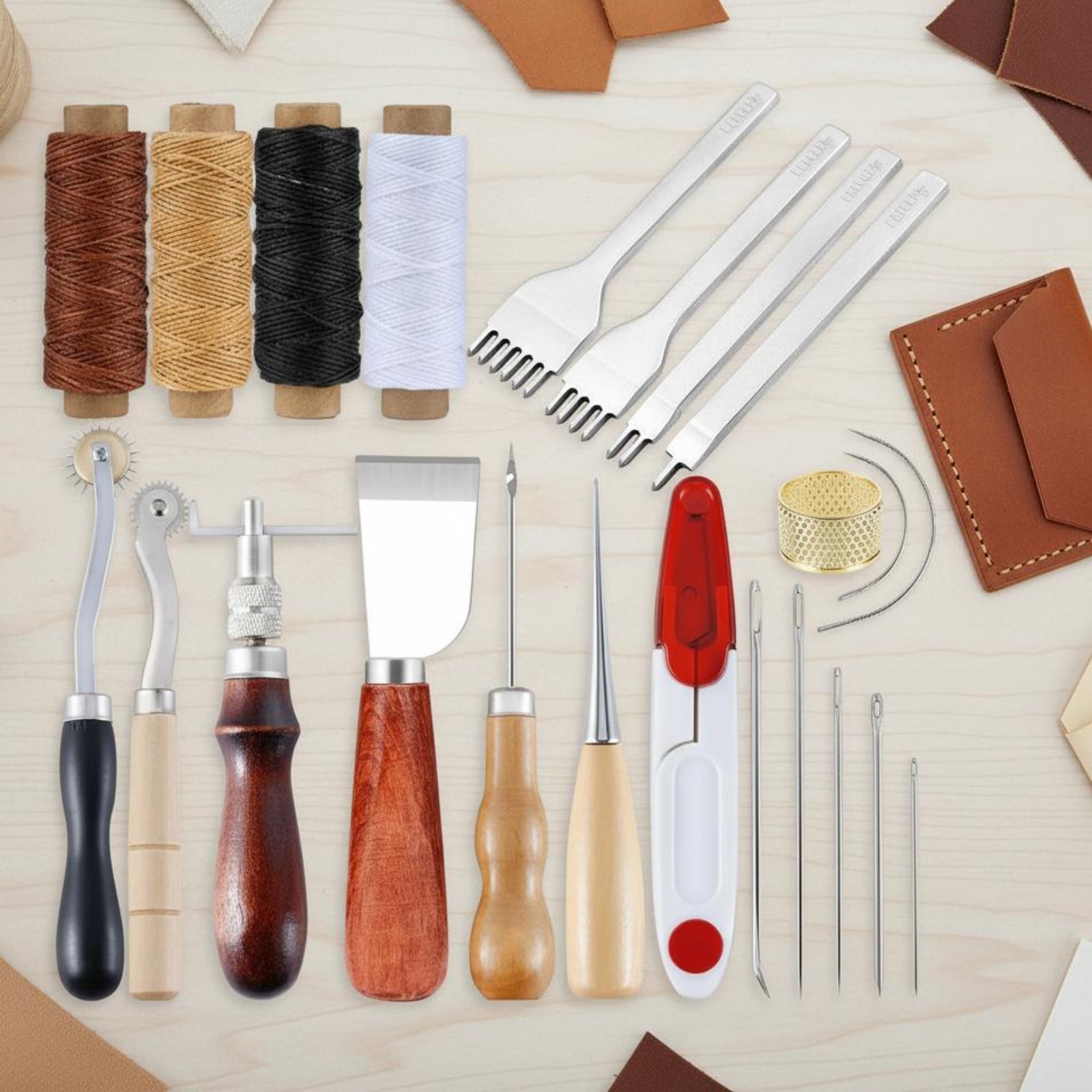 Leather Hand Sewing Tool Set M - Leatherwork Beginner Tools avaliação e preço