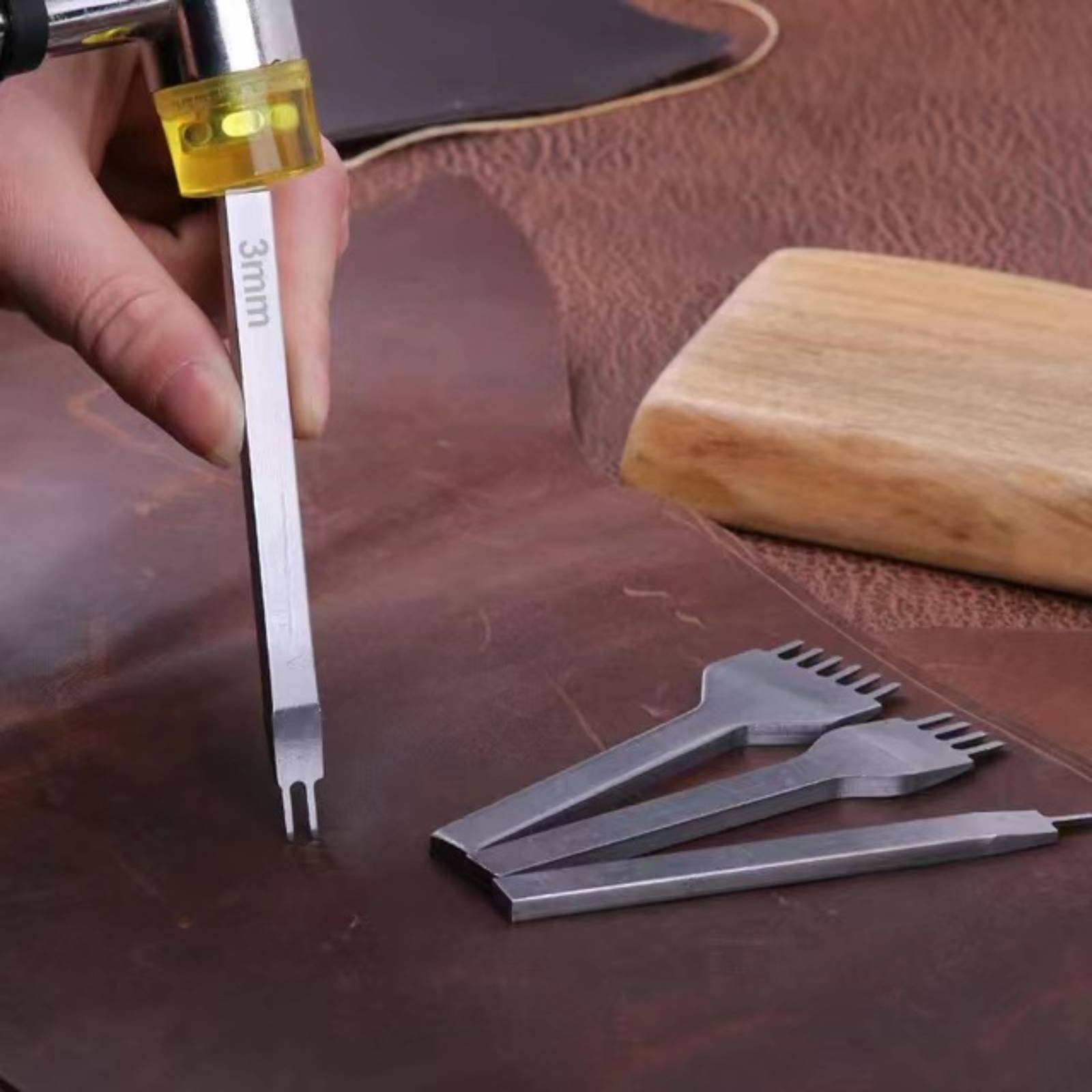 Leather Hand Sewing Tool Set M - Leatherwork Beginner Tools avaliação e preço