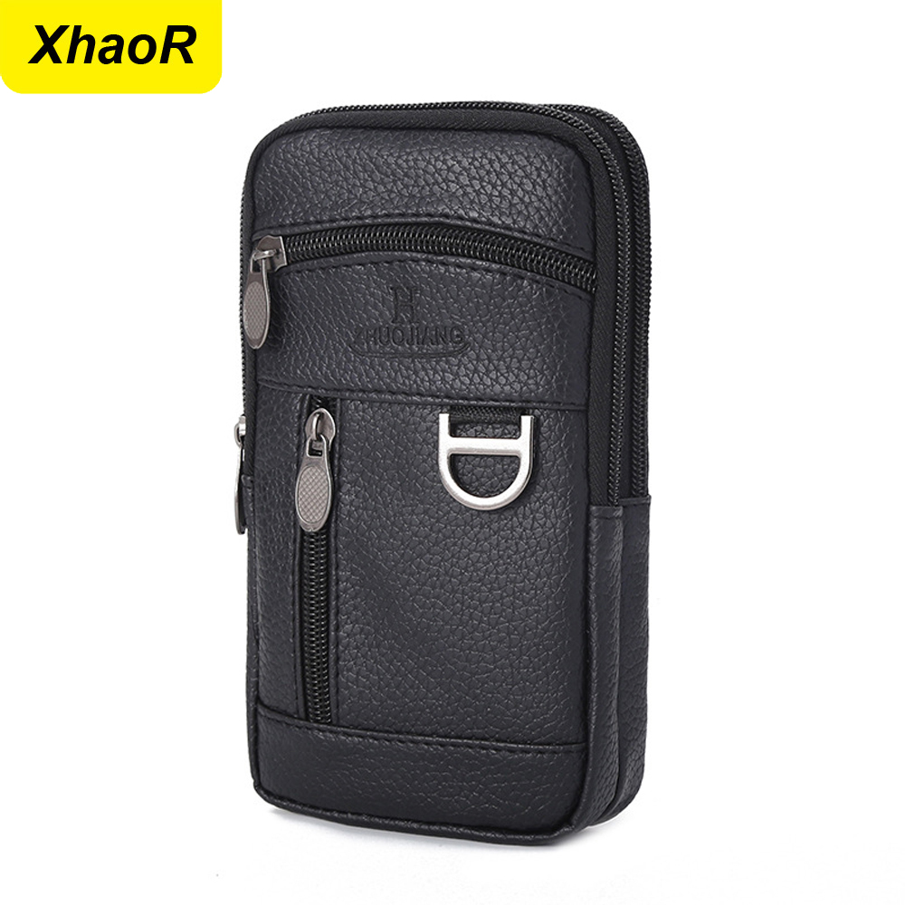 Men Waist Bag Mobile Phone Bag - Leatherwork Wallet avaliação e preço