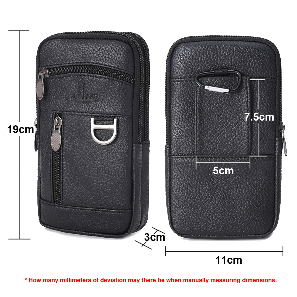 Men Waist Bag Mobile Phone Bag - Leatherwork Wallet avaliação e preço