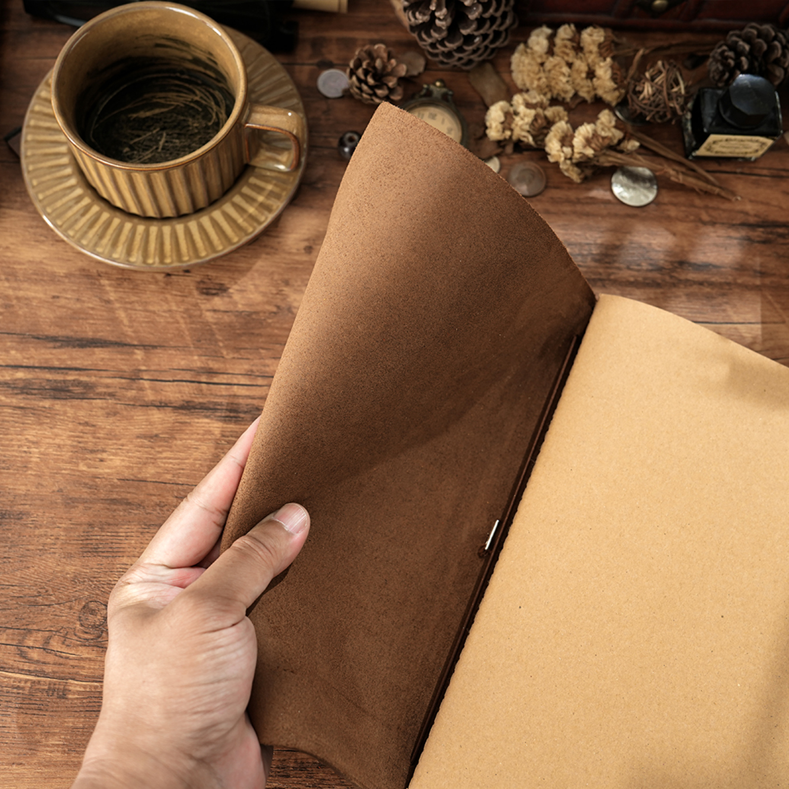 Handmade B5 Genuine Leather Tr - Leather Work Notebook avaliação e preço