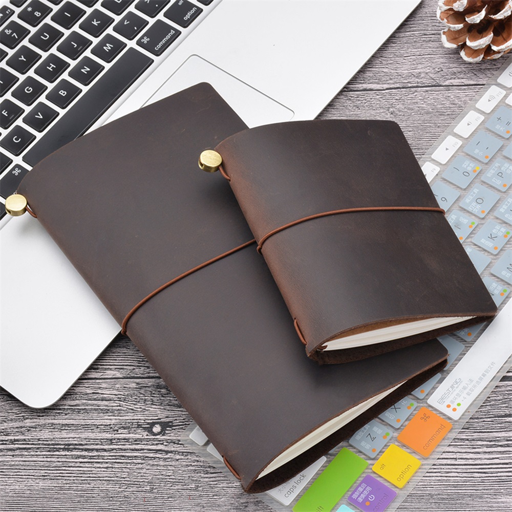 Genuine Leather Traveler Noteb - Leather Work Notebook avaliação e preço