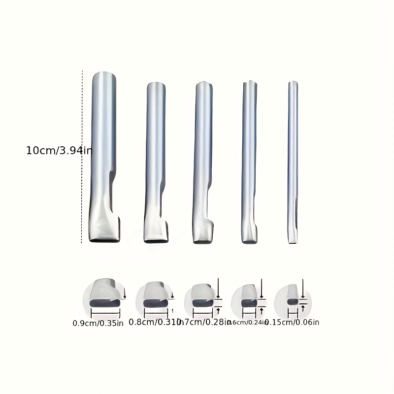 5pcs Leather Oblong Belt Hole  - Leatherwork Mallet avaliação e preço
