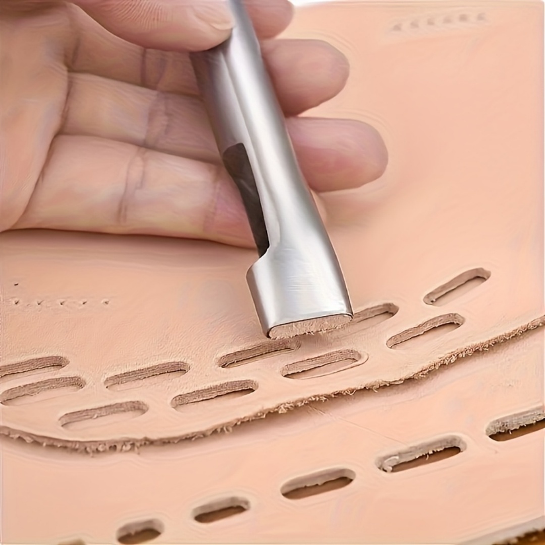 5pcs Leather Oblong Belt Hole  - Leatherwork Mallet avaliação e preço