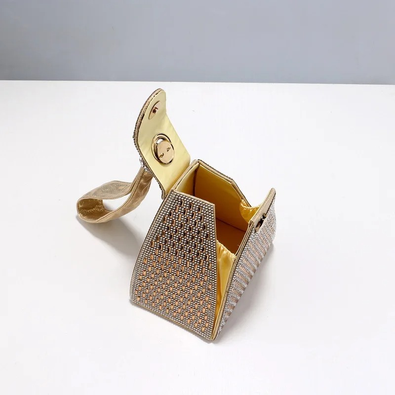 Rhinestones Luxury Evening Bag - Leatherwork Wallet avaliação e preço
