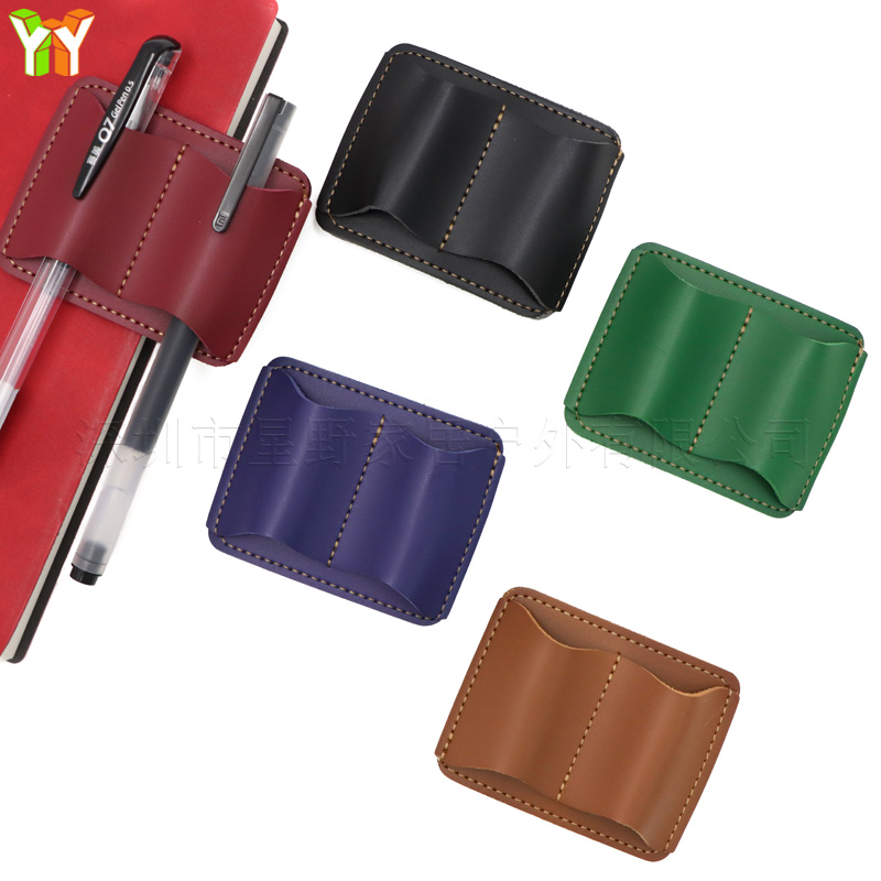 Portable PU Leather Pen Holder - Leather Work Notebook avaliação e preço