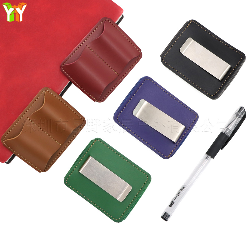Portable PU Leather Pen Holder - Leather Work Notebook avaliação e preço