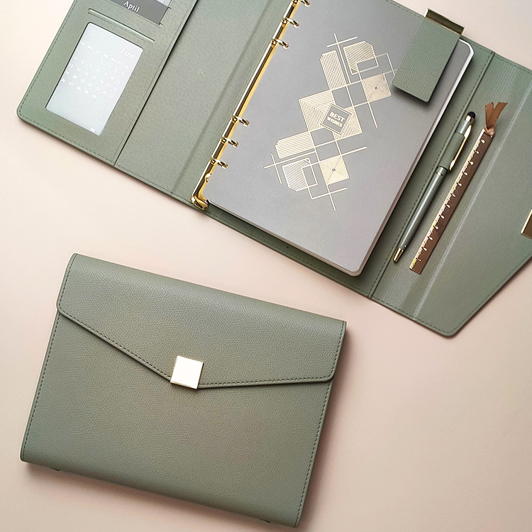 A5 Pu Leather Binder Notebook  - Leather Work Notebook avaliação e preço