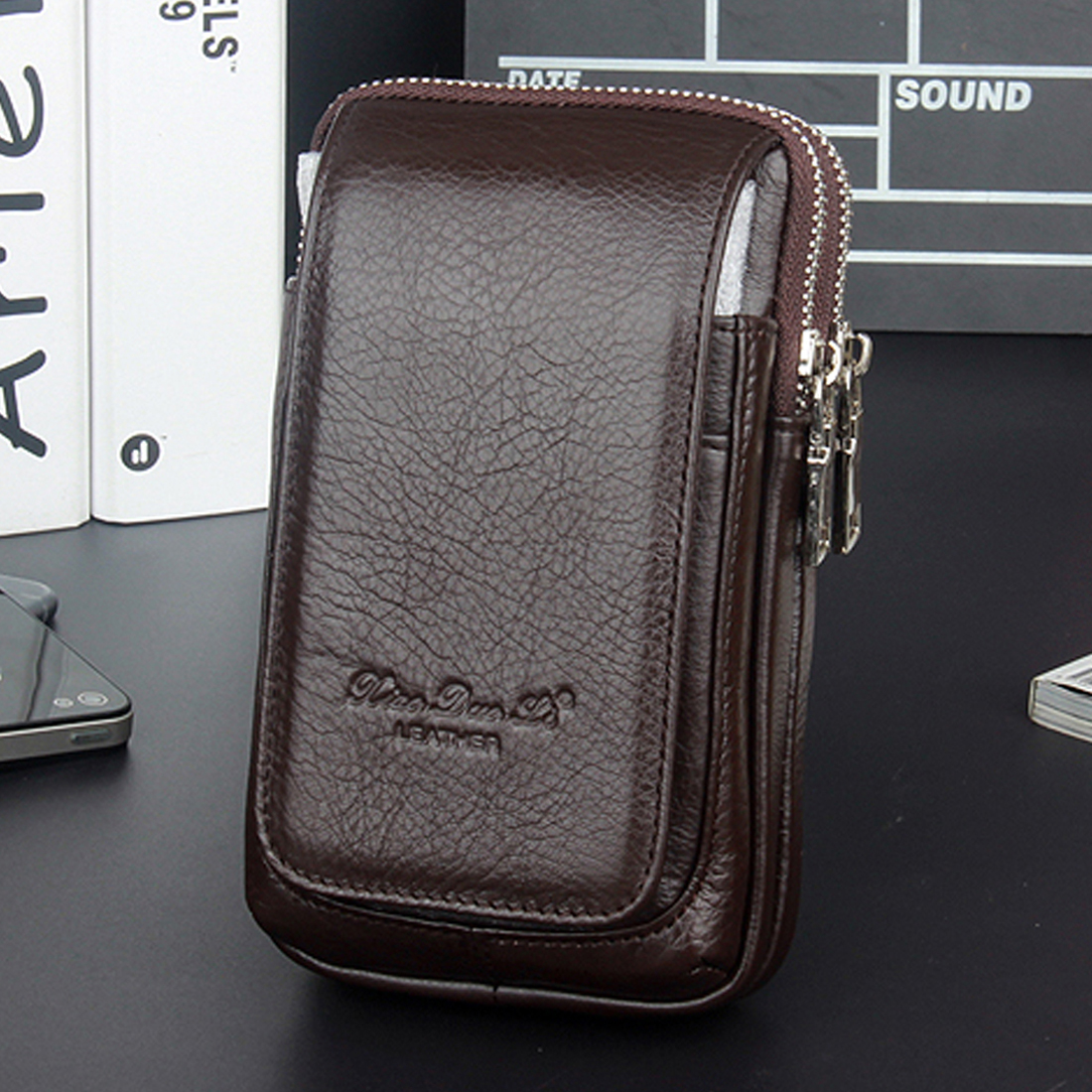 Men Genuine Leather Waist Fann - Leatherwork Wallet avaliação e preço