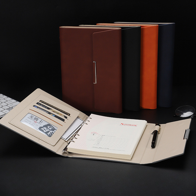 Tri-fold A5 Loose-leaf Noteboo - Leather Work Notebook avaliação e preço