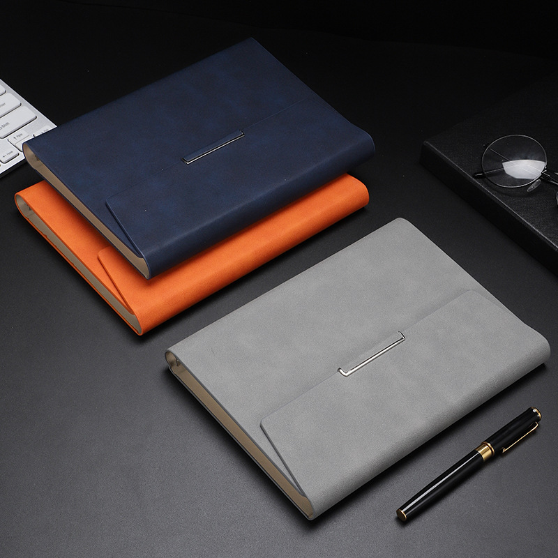 Tri-fold A5 Loose-leaf Noteboo - Leather Work Notebook avaliação e preço