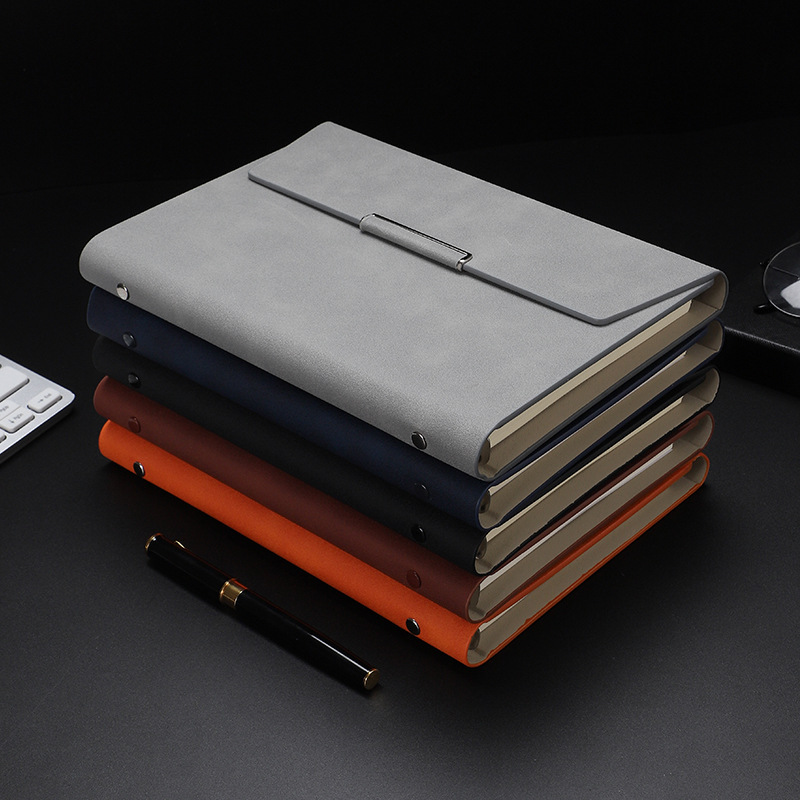 Tri-fold A5 Loose-leaf Noteboo - Leather Work Notebook avaliação e preço