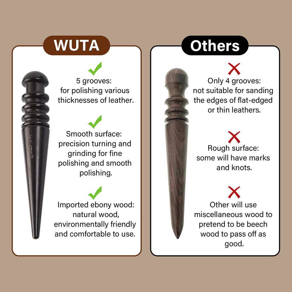 WUTA 1PC Pro Leather Edge Burn - Leatherwork Mallet avaliação e preço