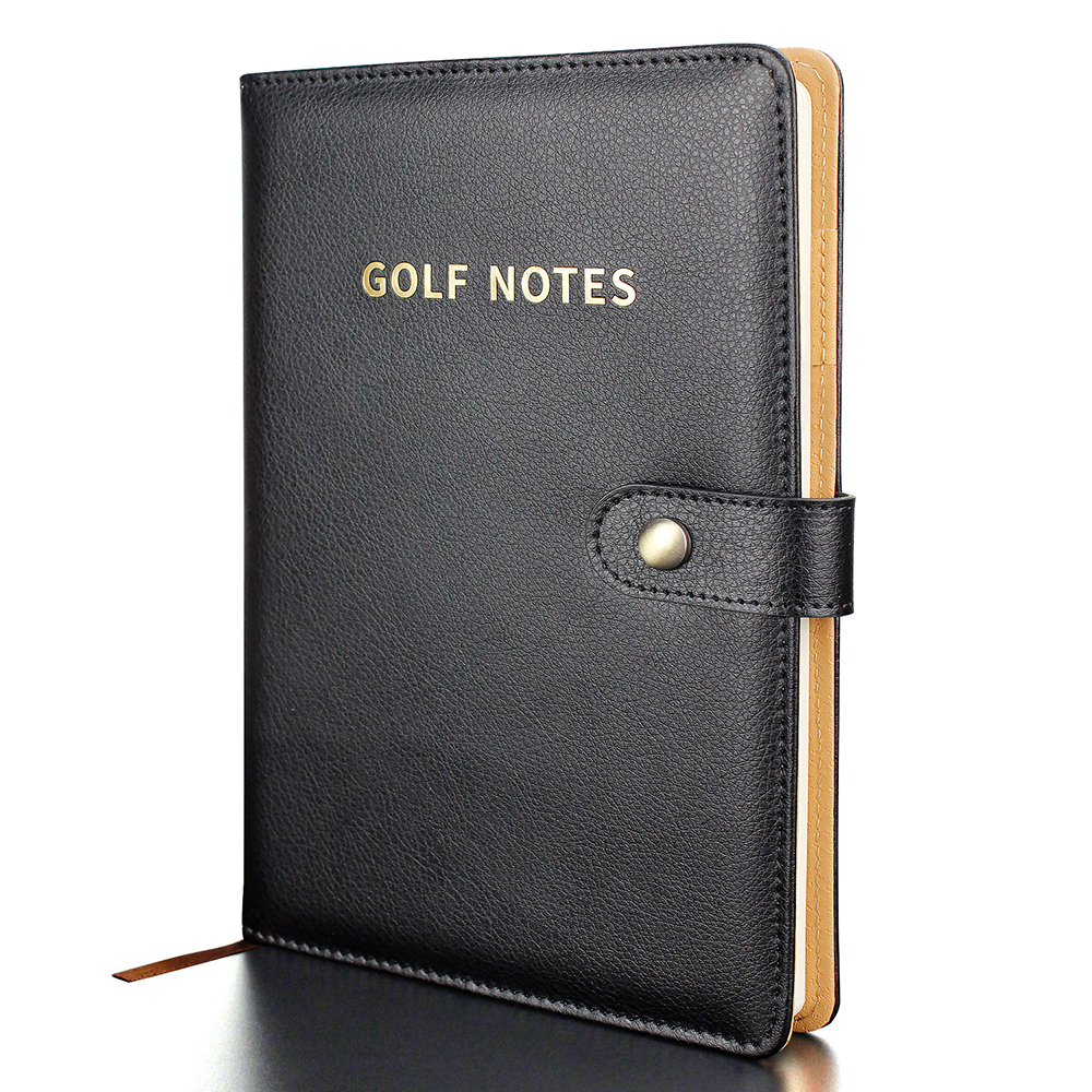 Black Leather Golf Scorecard H - Leather Work Notebook avaliação e preço
