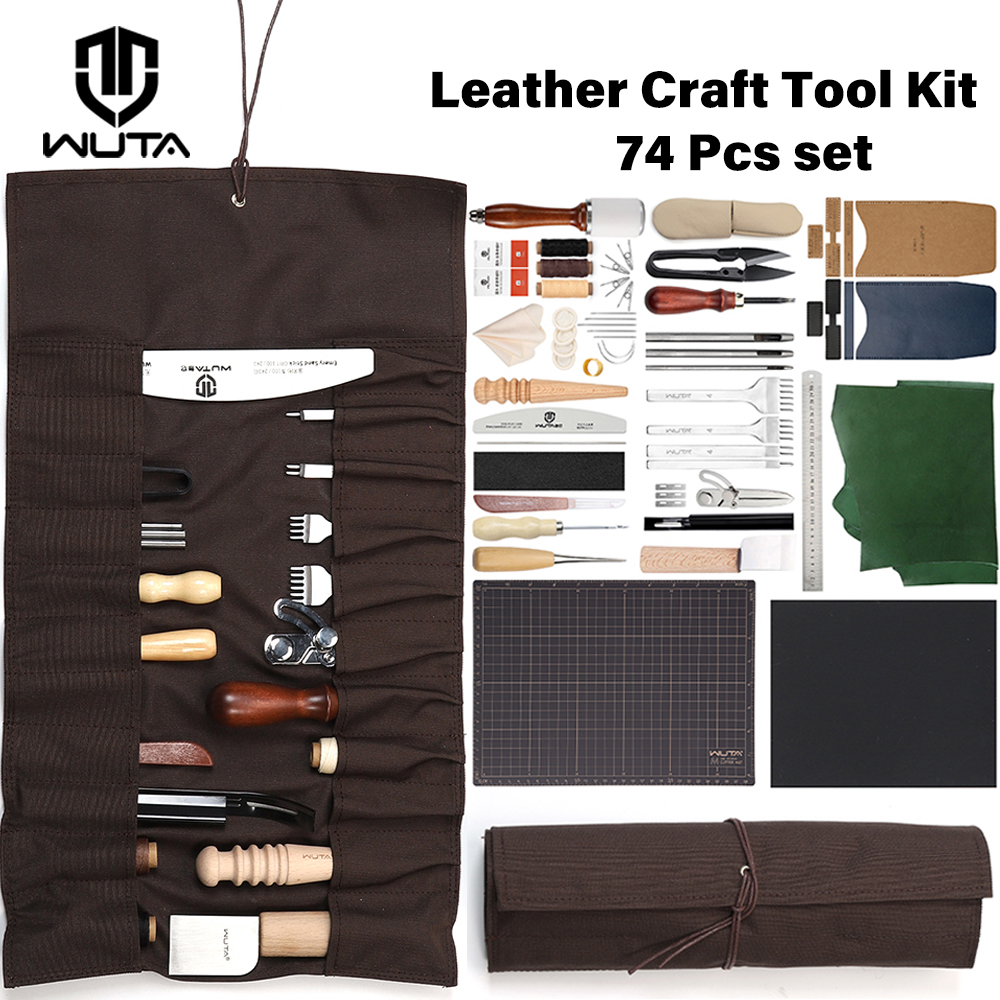 WUTA 74Pcs Leather Craft Tools - Leatherwork Beginner Tools avaliação e preço