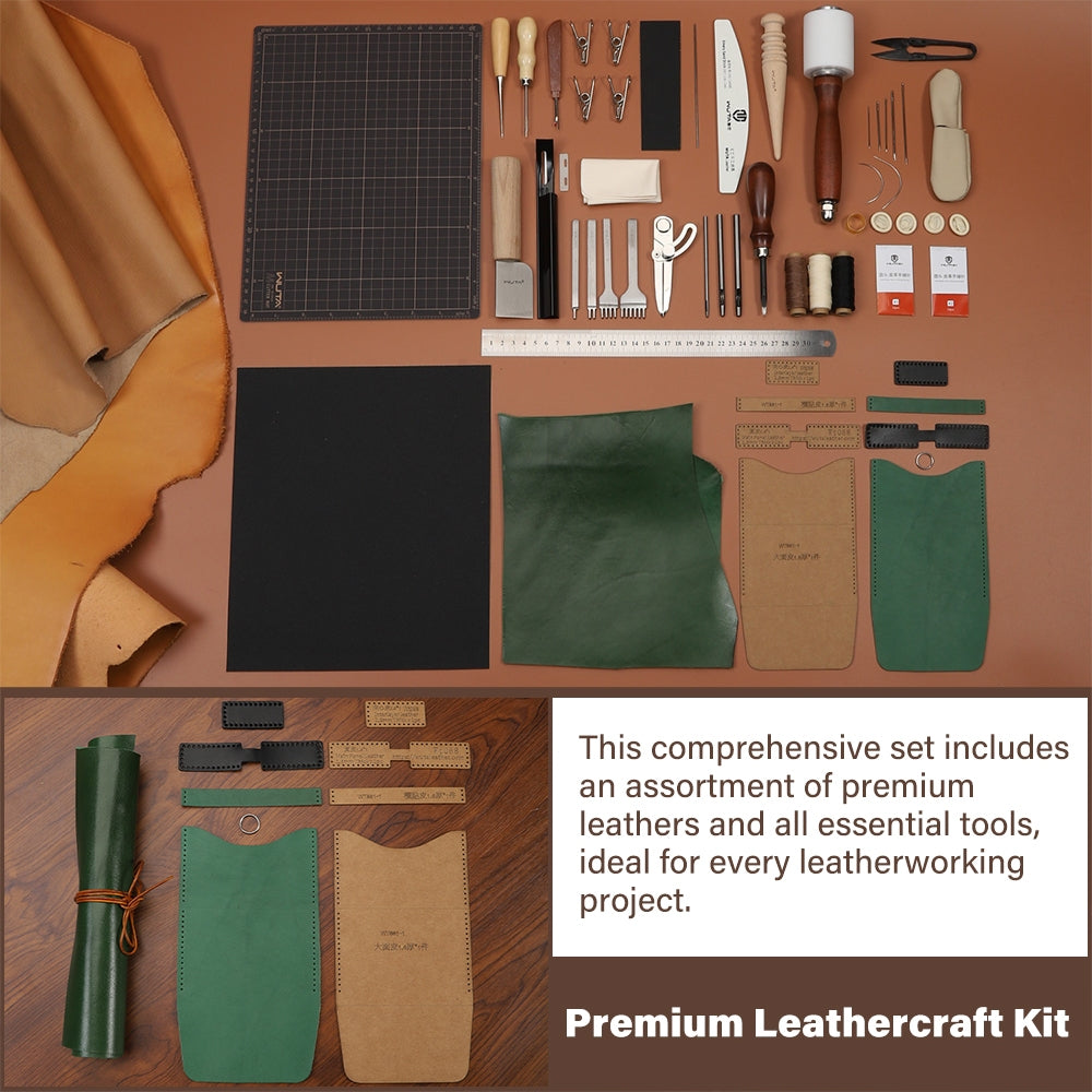 WUTA 74Pcs Leather Craft Tools - Leatherwork Beginner Tools avaliação e preço
