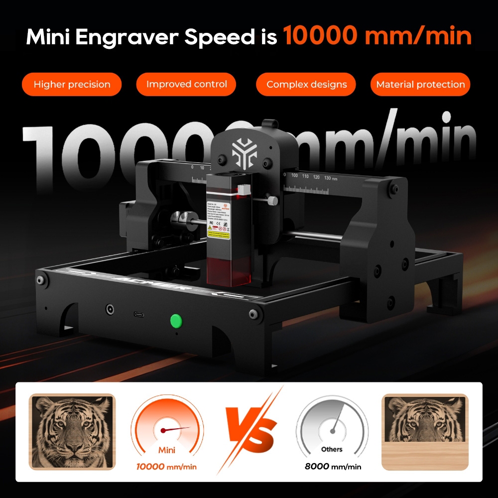 ACMER Mini 2.5/3.5W Laser Engr - Leatherwork Beginner Tools avaliação e preço