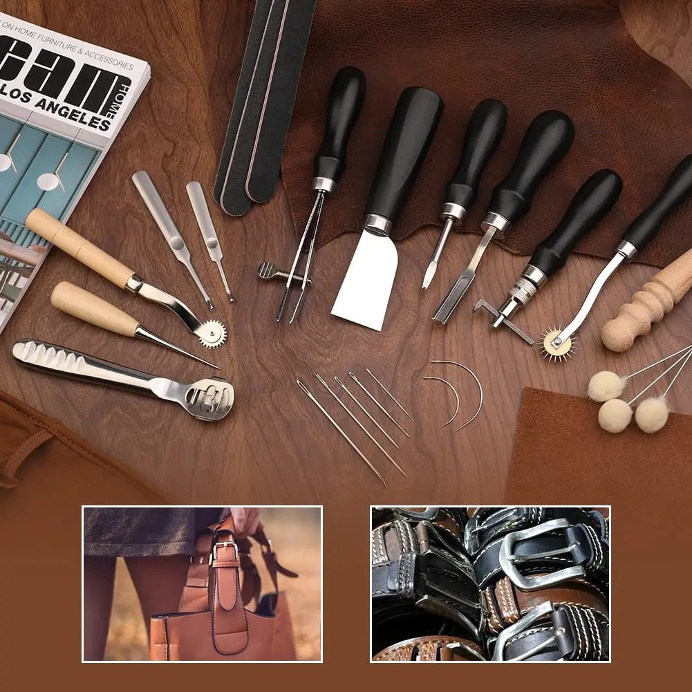 Fenrry 37Pcs Leather Work Tool - Leatherwork Beginner Tools avaliação e preço